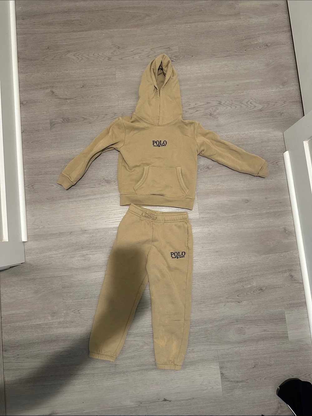Polo by Ralph Lauren Kids Tan Hoodie & Joggers Set - Logo Detail